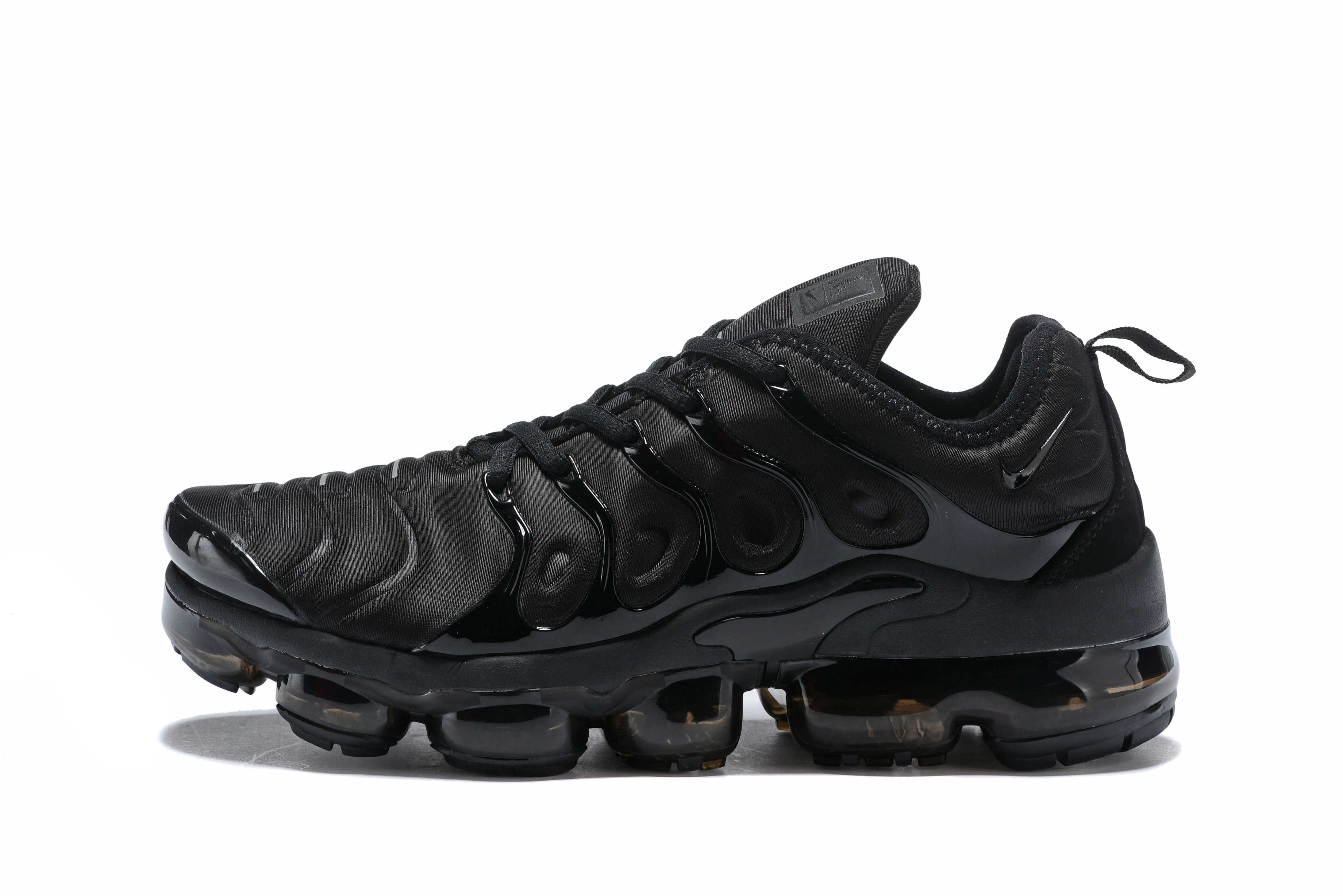 Women 2018 Nike Air Max TN Plus All Black Shoes - Click Image to Close